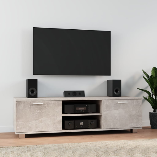 vidaXL TV-taso betoninharmaa 140x40,5x35 cm tekninen puu