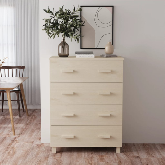 vidaXL Sivupöytä HAMAR hunajanruskea 79x40x103,5 cm täysi mänty