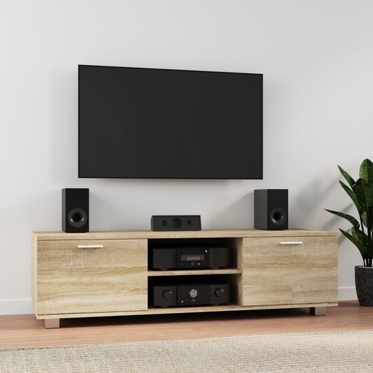vidaXL TV-taso Sonoma-tammi 140x40,5x35 cm tekninen puu