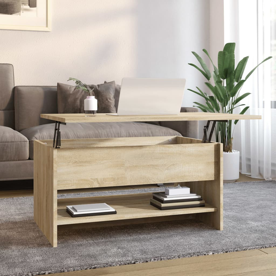 vidaXL Sohvapöytä Sonoma-tammi 80x50x40 cm tekninen puu