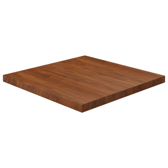 vidaXL Pöytälevy neliö tummanruskea 70x70x4 cm käsitelty täysi tammi