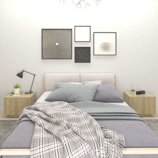 vidaXL Yöpöytä Sonoma-tammi 100x35x40 cm lastulevy