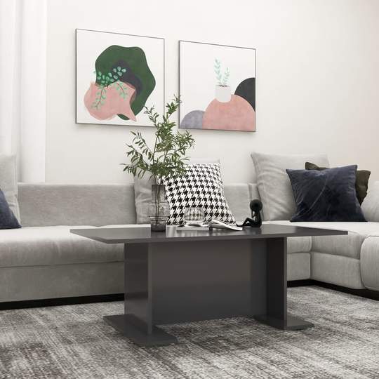 vidaXL Sohvapöytä harmaa 103,5x60x40 cm lastulevy