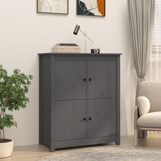 vidaXL Senkki harmaa 83x41,5x100 cm täysi mänty