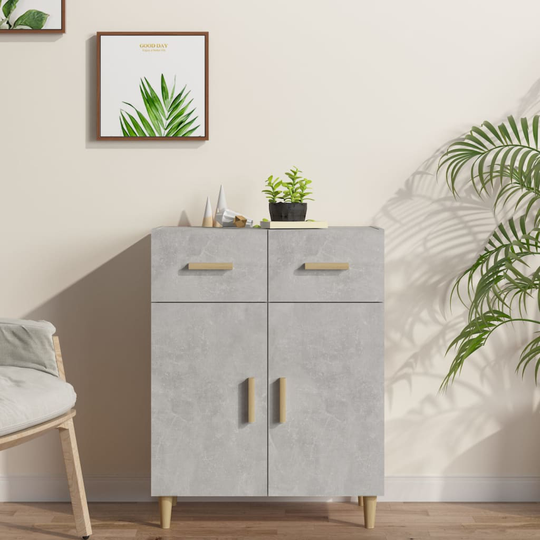 vidaXL Senkki betoninharmaa 69,5x34x89 cm tekninen puu