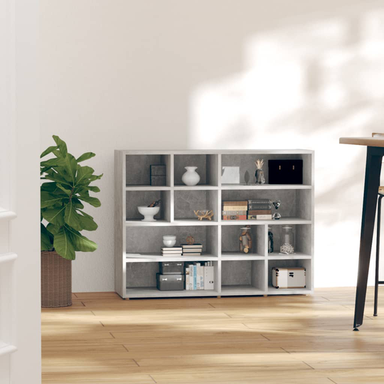 vidaXL Sivukaappi betoninharmaa 97x32x72 cm lastulevy