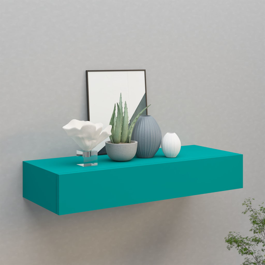 vidaXL Seinälaatikkohylly sininen 60x23,5x10 cm MDF