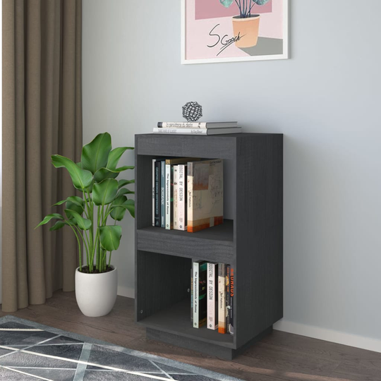 vidaXL Kirjahylly harmaa 40x35x71 cm täysi mänty