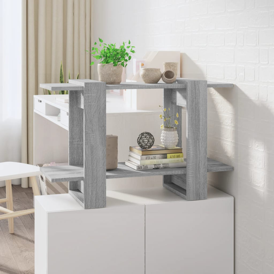 vidaXL Kirjahylly/tilanjakaja harmaa Sonoma 80x30x51 cm