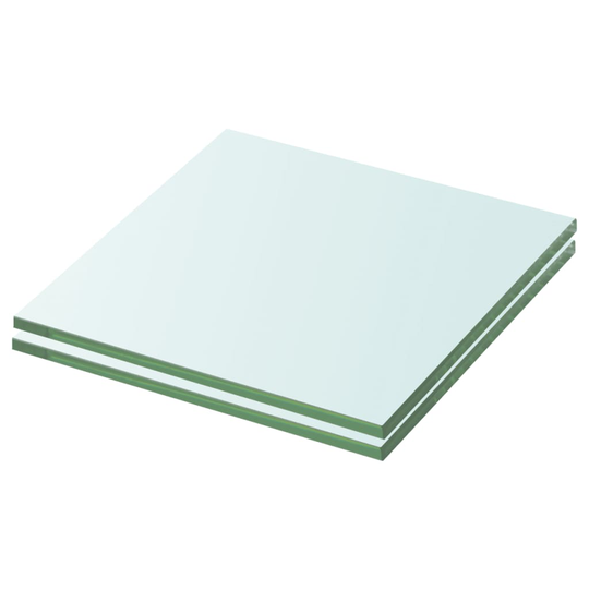 vidaXL Hyllyt 2 kpl kirkas lasi 20x15 cm