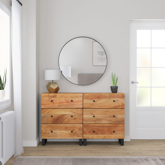 vidaXL Senkit 2 kpl 60x33x75 cm täysi akaasiapuu
