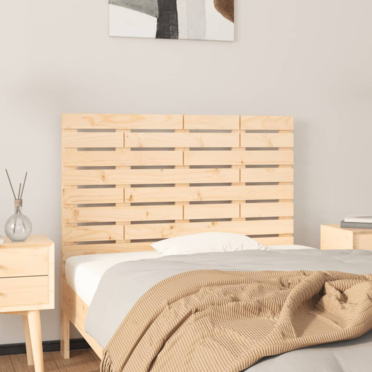 vidaXL Sängynpääty seinälle 81x3x63 cm täysi mänty