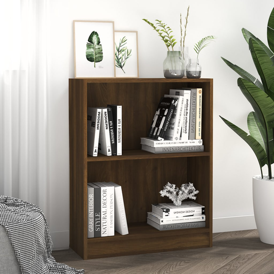 vidaXL Kirjahylly ruskea tammi 60x24x74,5 cm tekninen puu