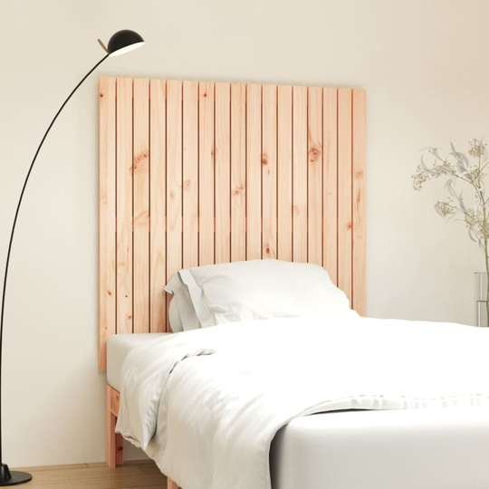 vidaXL Sängynpääty seinälle 108x3x110 cm täysi mänty