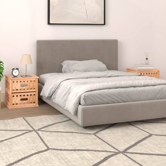 vidaXL Yöpöydät 2 kpl 34x34x34 cm täysi mänty