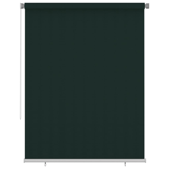 vidaXL Rullaverho ulkotiloihin 180x230 cm tummanvihreä HDPE