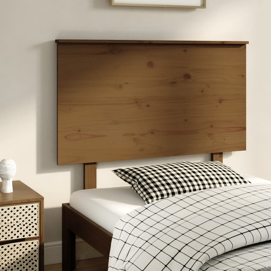 vidaXL Sängynpääty hunajanruskea 104x6x82,5 cm täysi mänty