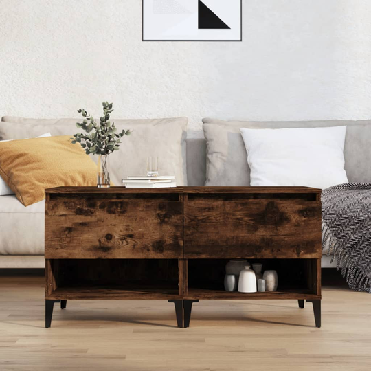 vidaXL Sivupöydät 2 kpl savutammi 50x46x50 cm tekninen puu