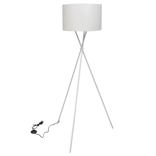 vidaXL Lattiavalaisin jalustalla 139 cm valkoinen