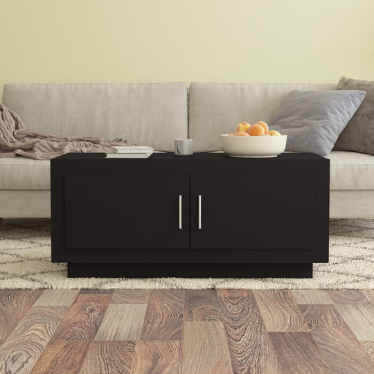 vidaXL Sohvapöytä musta 102x50x45 cm tekninen puu