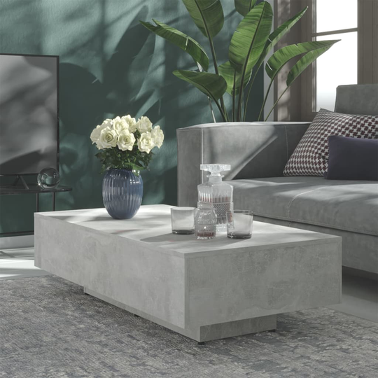 vidaXL Sohvapöytä betoninharmaa 115x60x31 cm lastulevy