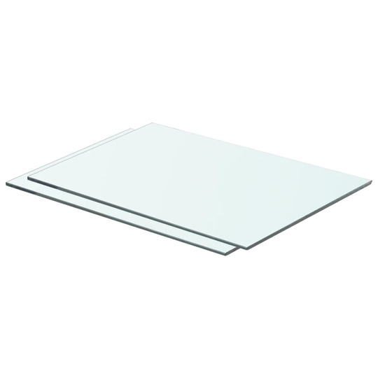 vidaXL Hyllyt 2 kpl kirkas lasi 50x30 cm