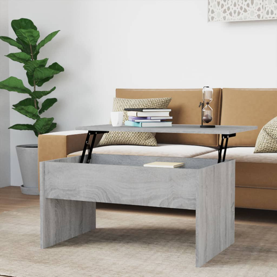 vidaXL Sohvapöytä harmaa Sonoma 80x50,5x41,5 cm tekninen puu