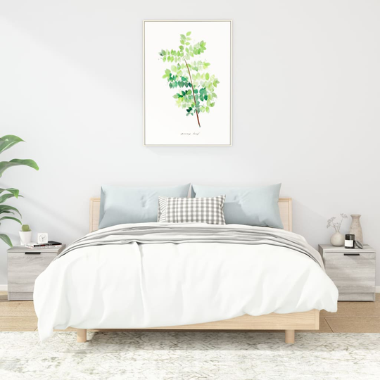 vidaXL Yöpöydät 2 kpl harmaa Sonoma 40x39x40 cm