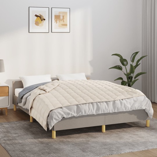 vidaXL Painopeitto vaalea kerma 122x183 cm 9 kg kangas