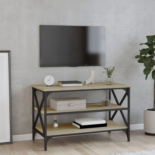 vidaXL TV-taso Sonoma-tammi 80x40x50 cm tekninen puu