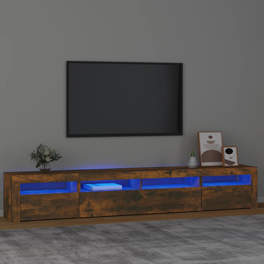 vidaXL TV-taso LED-valoilla savutammi 240x35x40 cm