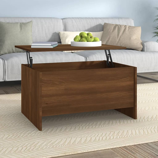vidaXL Sohvapöytä ruskea tammi 80x55,5x41,5 cm tekninen puu