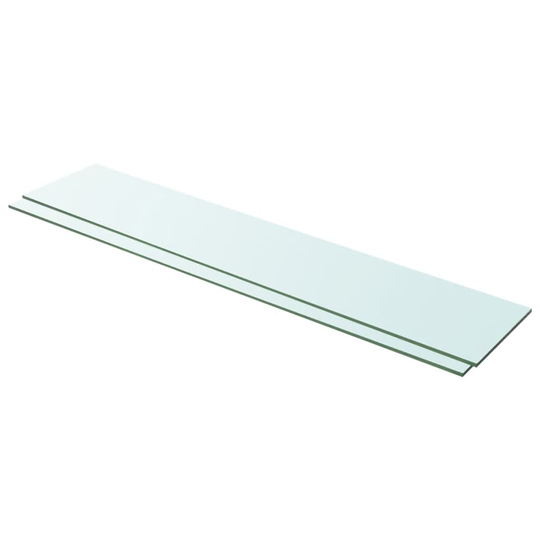 vidaXL Hyllyt 2 kpl kirkas lasi 100x20 cm
