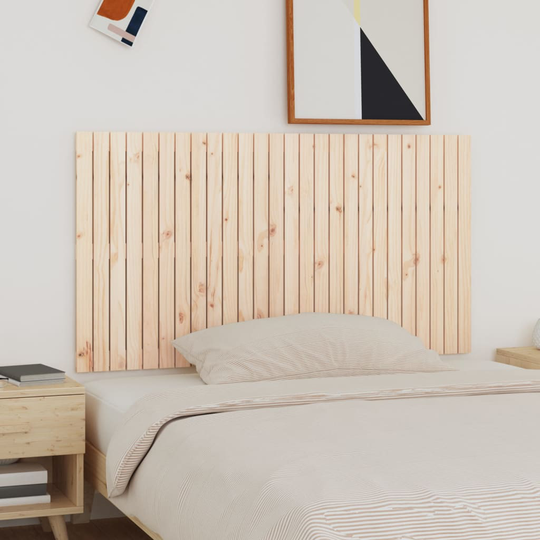 vidaXL Sängynpääty seinälle 166x3x90 cm täysi mänty