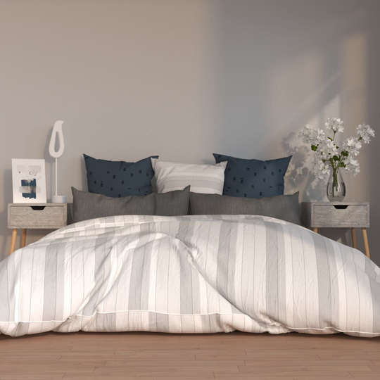 vidaXL Yöpöydät 2 kpl betoninharmaa 40x40x56 cm lastulevy