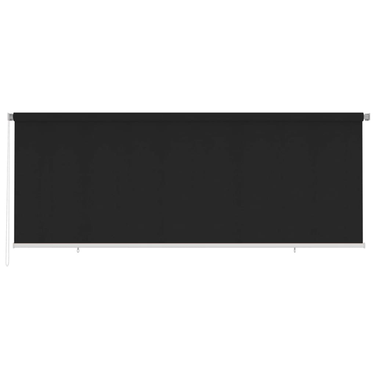 vidaXL Rullaverho ulkotiloihin 400x140 cm musta HDPE