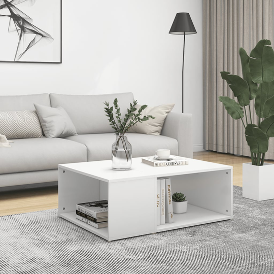 vidaXL Sohvapöytä valkoinen 90x67x33 cm lastulevy