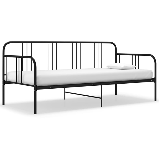 vidaXL Sohvasängyn runko musta metalli 90x200 cm