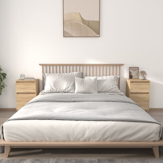 vidaXL Yöpöydät 2 kpl Sonoma-tammi 40x35x70 cm