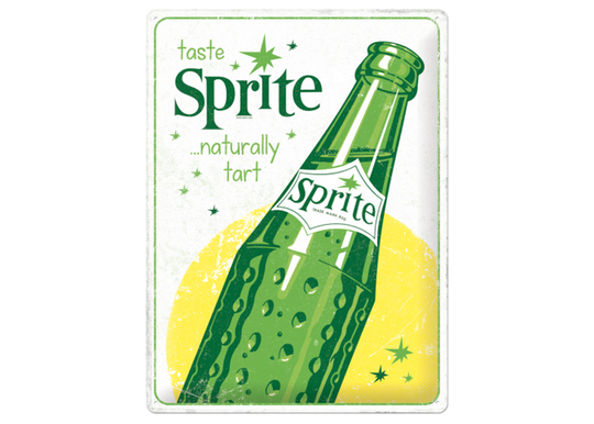 Retro metallitaulu Sprite - Bottle 30x40 cm