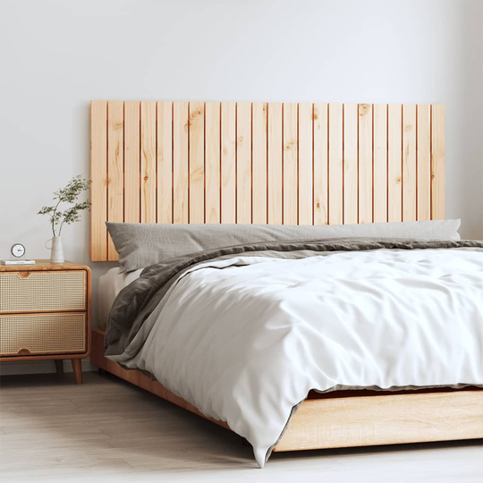 vidaXL Sängynpääty seinälle 147x3x60 cm täysi mänty