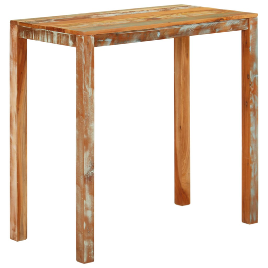 vidaXL Baaripöytä 112x55x108 cm kierrätetty täyspuu