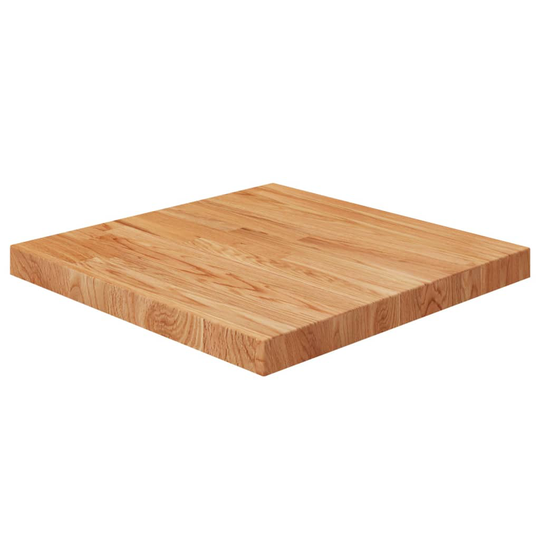 vidaXL Pöytälevy neliö vaaleanruskea 50x50x4 cm käsitelty täysi tammi