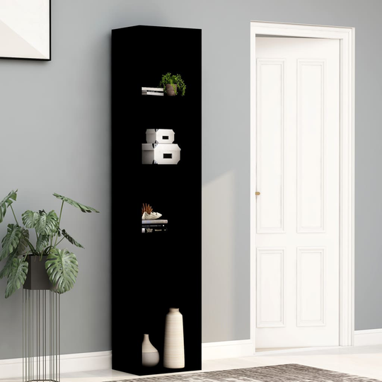 vidaXL Kirjahylly musta 40x30x189 cm lastulevy
