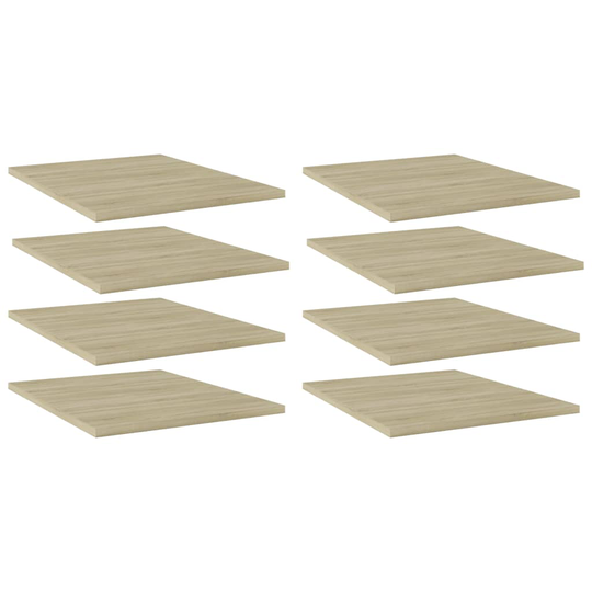 vidaXL Kirjahyllytasot 8 kpl Sonoma tammi 40x50x1,5 cm lastulevy