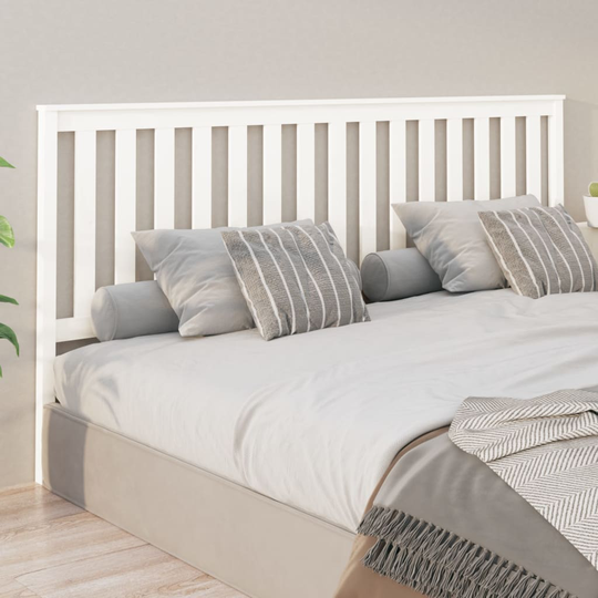 vidaXL Sängynpääty valkoinen 206x6x101 cm täysi mänty