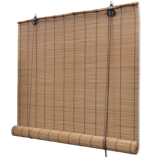 vidaXL Ruskeat bambu rullaverhot 120 x 160 cm