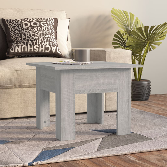 vidaXL Sohvapöytä harmaa Sonoma 55x55x42 cm lastulevy