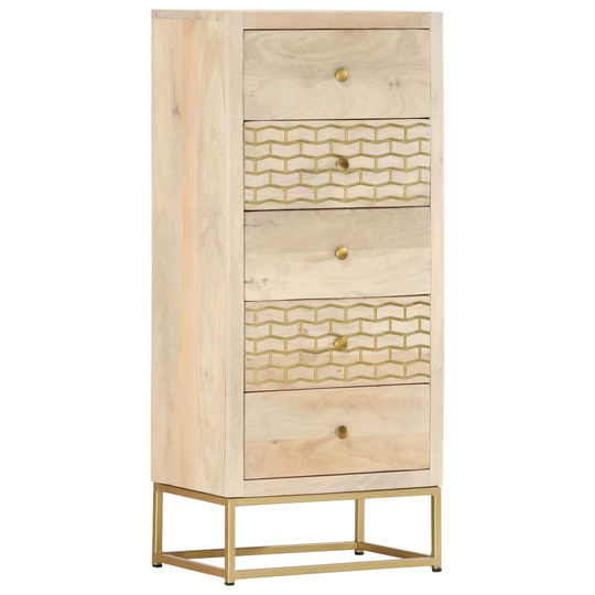 vidaXL Lipasto kullanvärinen 45x30x105 cm täysi mangopuu