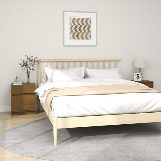 vidaXL Yöpöydät 2 kpl hunajanruskea 40x31x50 cm täysi mänty